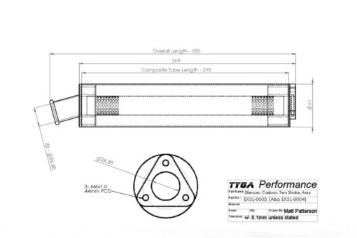 Silencer carbon  60mm 2 stroke - Image 9