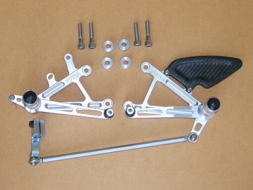 Racing step kit CNC silver, Honda NSR250 MC28-730