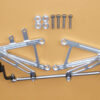 Racing step kit CNC silver, Honda NSR150-0