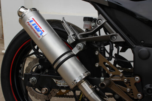 Set pipe, Full race with round stainless silencer, Kawasaki ZXR250/300 2013 --1200