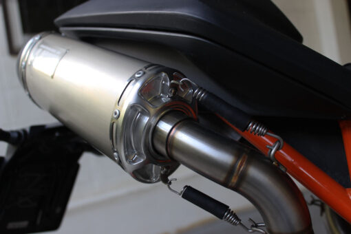 Set exhaust, race system double stainless silencers oval/carbon cap , KTM RC390 2014 - 2016 -1392