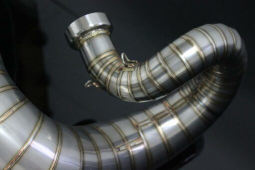 Set exhaust chamber stainless silencer w carbon cap, Yamaha YZ250 2005 - 15-2370