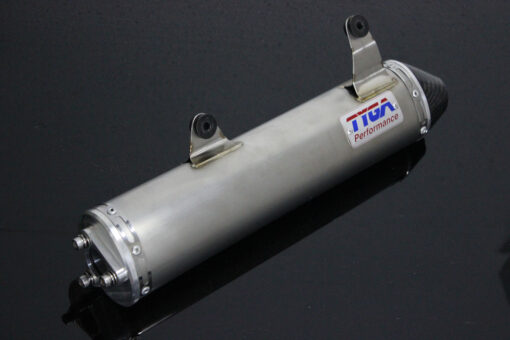 Set exhaust chamber stainless silencer w carbon cap, Yamaha YZ250 2005 - 15-2367