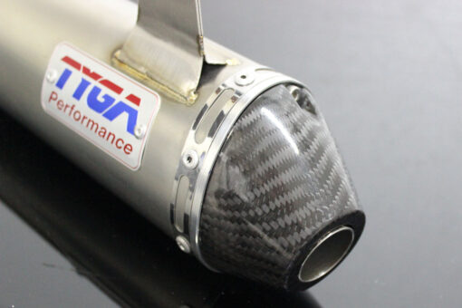 Set exhaust chamber stainless silencer w carbon cap, Yamaha YZ250 2005 - 15-2369