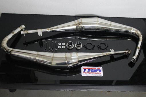 Set exhausts side by side stainless steel, Yamaha RD350LC (4LO)-0