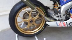 Forged Aluminium Racing wheel set, 5 spoke, PVM, Front 3.50 x 17, Rear 5.5 x 17, White-5894