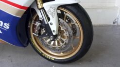 Forged Aluminium Racing wheel set, 5 spoke, PVM, Front 3.50 x 17, Rear 5.5 x 17, White-5893
