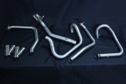 Set, pipe full race system round stainless silencer LH exit, VFR750F gen 4, 94-97-7598