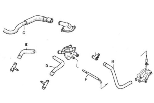 Silicone Hose Kit, 6 pieces, Honda CBR250RR MC22-9152