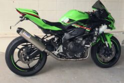 Set pipe, Stainless, full race system, round stainless/carbon end cap silencer , Ninja ZX-4R (R)