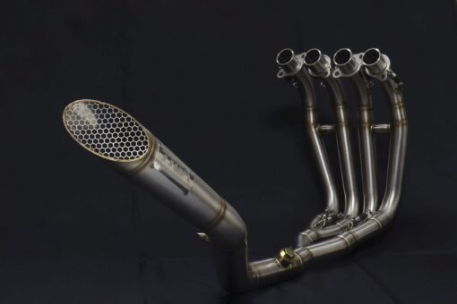 Set pipe, Stainless, full race system, mesh slip on/ slash cut , Ninja ZX-4R (R) - Image 3