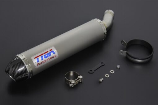 Set silencer, stainless/carbon end cap, slip on coversion, sleece 4inch x 400mm, ninja ZX-4R (R) - Image 2