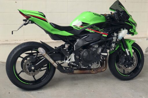 Set, mesh slip on, slah cut stainless, with carbon exhuast guard, ZX4R - Image 9