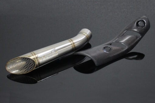Set, mesh slip on, slah cut stainless, with carbon exhuast guard, ZX4R - Image 7