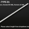 Tyga Step Kit Replacement Link Rod aluminium Female RH M6, Female LH M6