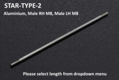 Tyga Step Kit Replacement Link Rod stainless Male RH M*, Male LH M8