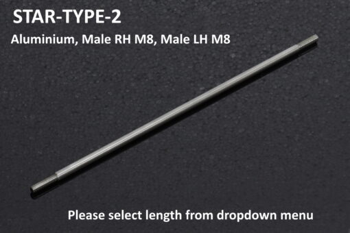 Tyga Step Kit Replacement Link Rod stainless Male RH M*, Male LH M8