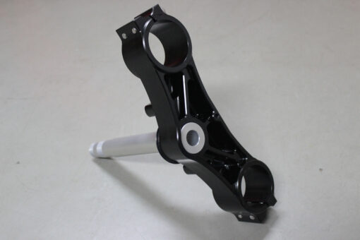 Triple clamp set, CNC black, CBR1000RR forks to RVF400 NC35 - Image 2