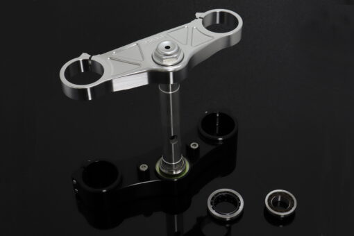 Triple clamp set 3D silver, black lower clamp,  CBR1000RR to fit RVF400 NC35 - Image 2