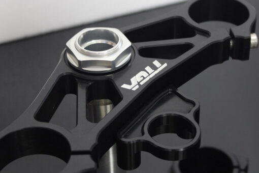 Triple clamp set, CNC black, CBR1000RR forks to VFR400 NC30 - Image 3