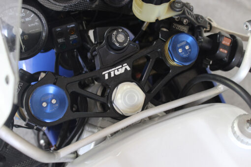 Triple clamp set, CNC black, CBR1000RR forks to VFR400 NC30 - Image 5