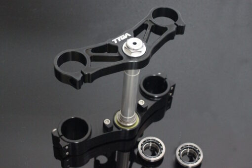 Triple clamp set, CNC black, CBR1000RR forks to fir NSR250 MC28