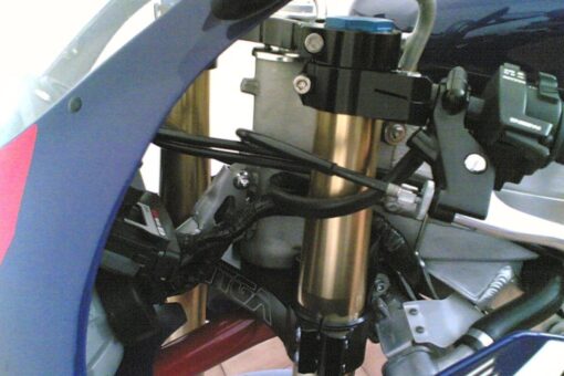 Triple clamp set, CNC black, CBR1000RR forks to fir NSR250 MC28 - Image 6