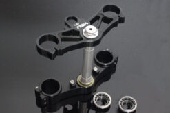 Triple clamp set, CNC black, CBR1000RR forks to fir NSR250 MC21