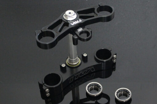 Triple clamp set, CNC black, CBR1000RR forks to fir NSR250 MC21 - Image 2