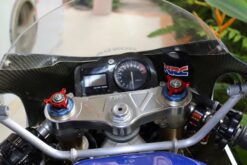 Alternative view of Triple clamp set 3D silver, black lower clamp,  CBR1000RR to fit NSR250 MC21/MC28