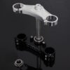 Triple clamp set 3D silver, black lower clamp,  CBR1000RR to fit NSR250 MC21/MC28