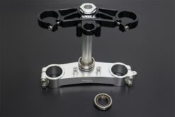Alternative view of Triple clamp set 3D silver, black lower clamp street, Honda SP2
