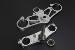 Triple clamp set silver, silver lower clamp street, Honda SP1