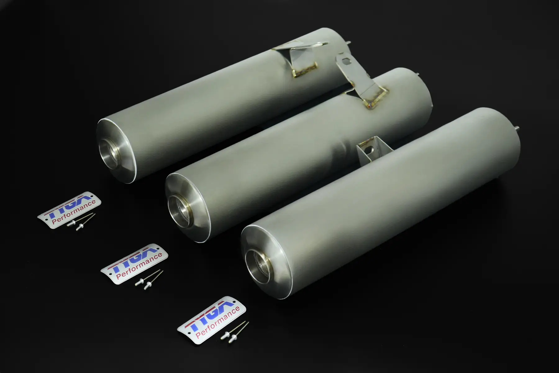 Silencer stainless set, Bolt on replacement, Honda NS400R