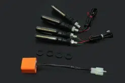Slim Style LED turn signal lamp Complete set of 4, Fairing Set, Parallel Pin Fitment Relay