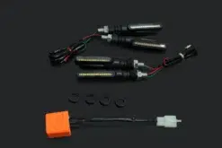 Alternative view of Slim Style LED turn signal lamp Complete set of 4, Fairing Set, Parallel Pin Fitment Relay