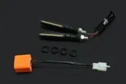 Slim Style LED turn signal lamp Pair, Front, Fairing Set, Parallel Pin Fitment Relay