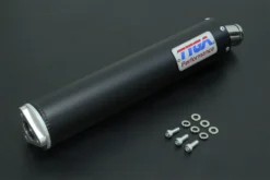 Silencer aluminium Premium "BLACK" 2 stroke stainless endcap - Image 2