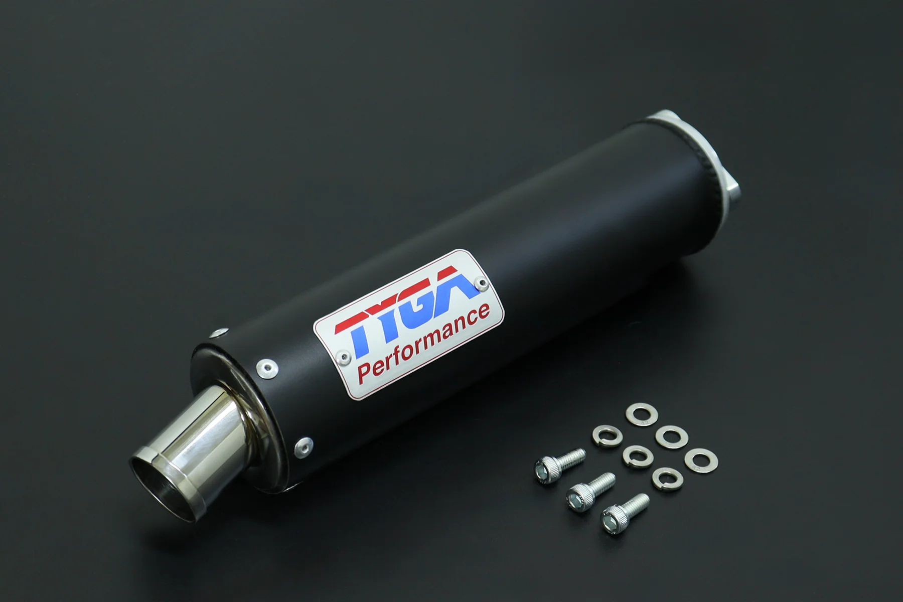 Silencer aluminium Premium Shorty "BLACK" 2 stroke stainless endcap - Image 5