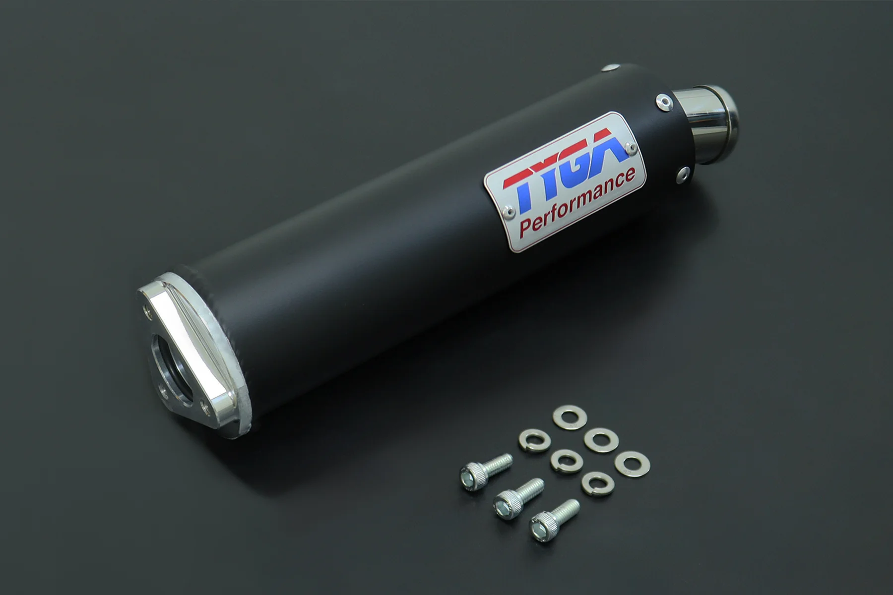 Silencer aluminium Premium Shorty "BLACK" 2 stroke stainless endcap - Image 2