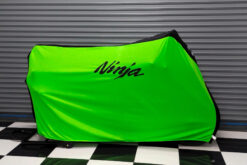 Alternative view of TYGA bike dust cover LIME Green/Black "Ninja"