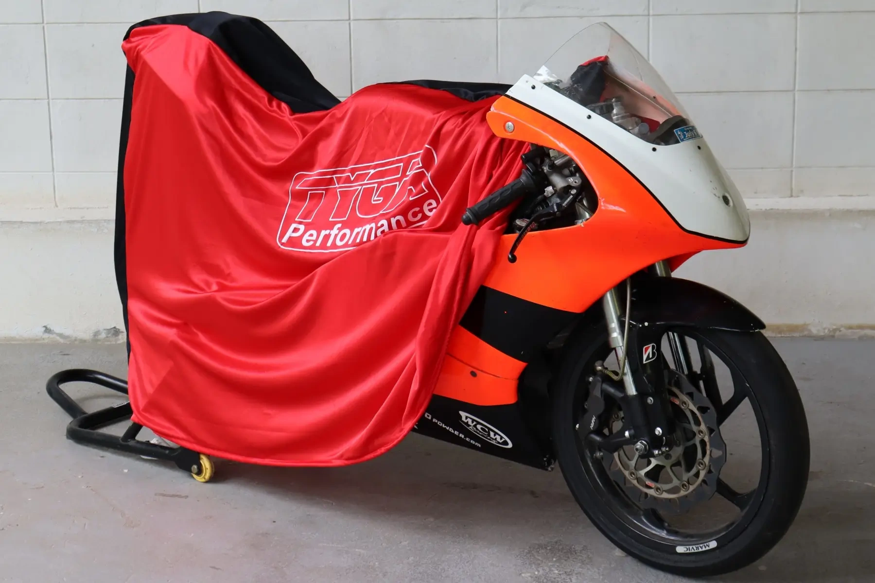 TYGA bike dust cover two tone red/black Race, Gp125/moto3 - Image 3